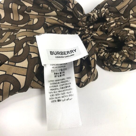 BURBERRY 8018660 Monogram TB Hair Accessories Hair Scarf Chignon Net Scrunchie - Picture 7 of 15
